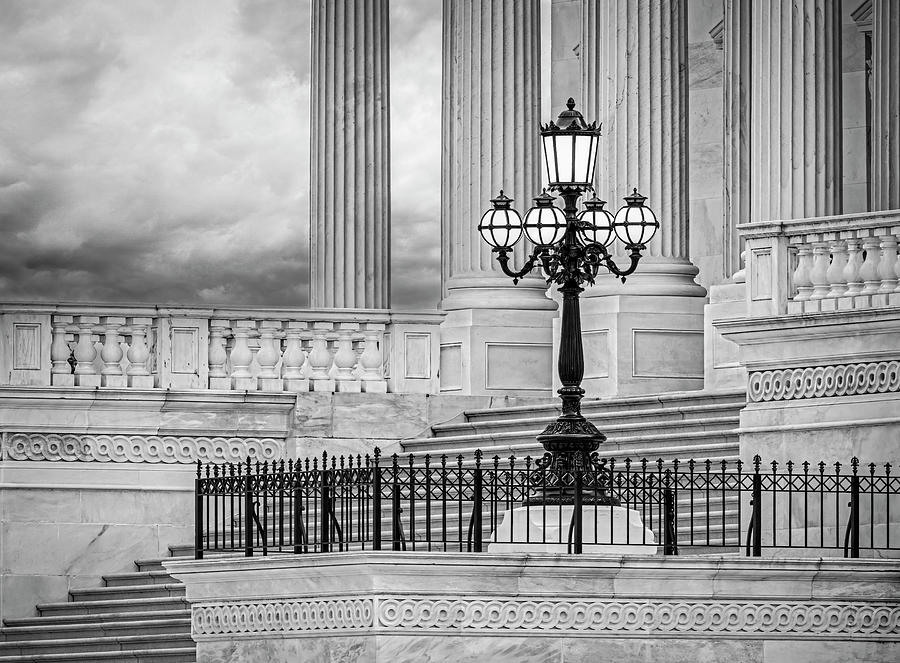 The US Capitol bw #1 Photograph by Susan Candelario