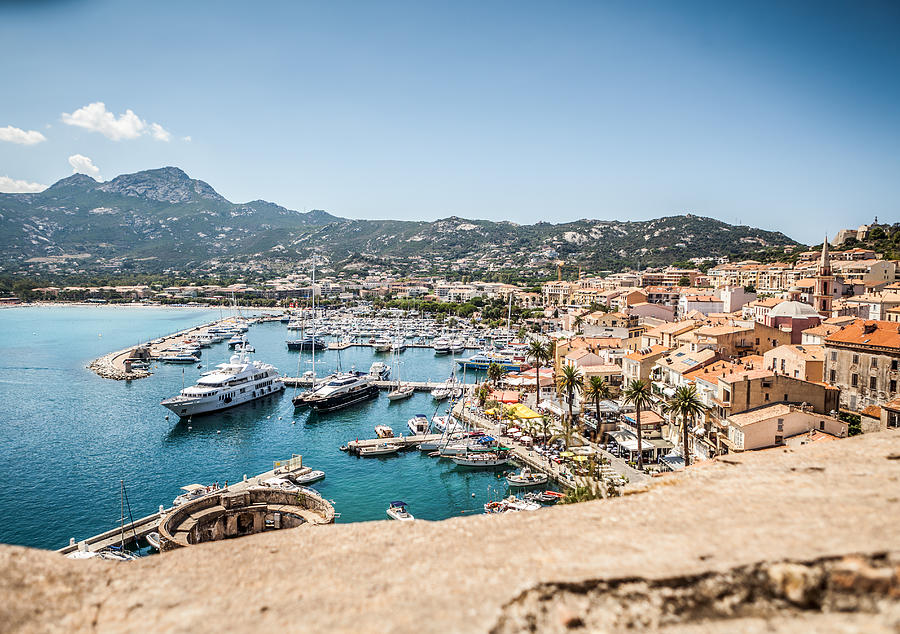 The village and touristic harbor of Calvi, Corsica #1 Photograph by Piola666