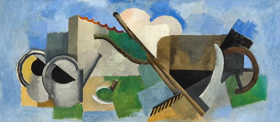The Watering Can, Emblems - The Garden #1 Painting by Roger de la Fresnaye