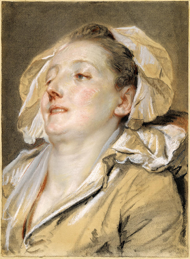 The Well-Loved Mother #2 Drawing by Jean-Baptiste Greuze