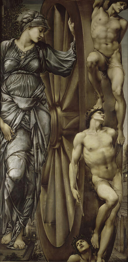 Classical Painting - The Wheel of Fortune #1 by Edward Burne Jones