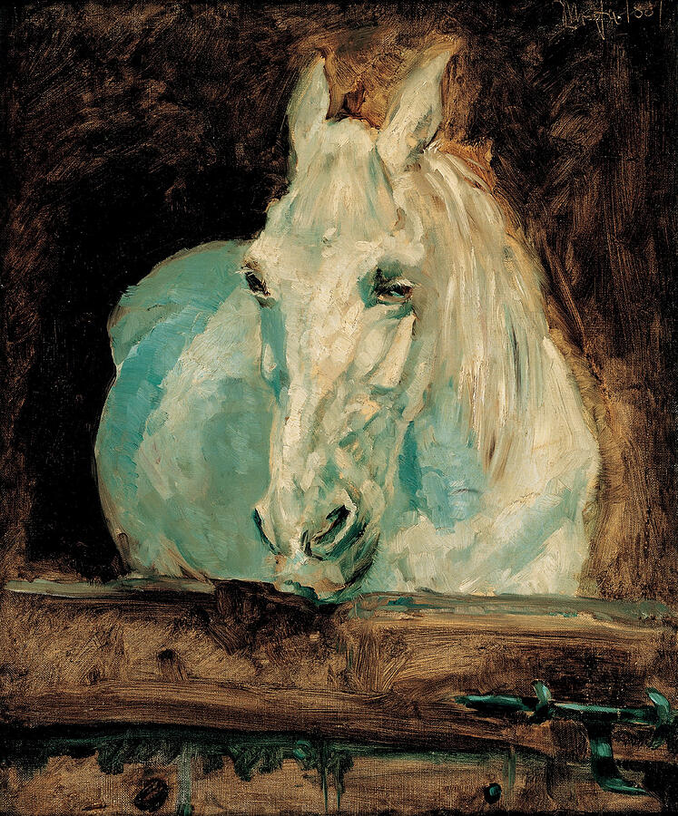 The White Horse Gazelle, from 1881 Painting by Henri de Toulouse-Lautrec