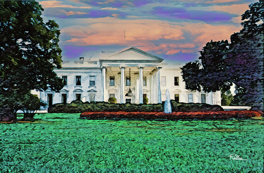 The White House Digital Art by Rolleen Carcioppolo | Fine Art America