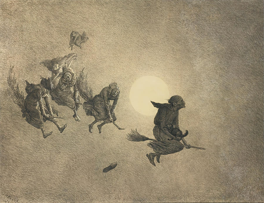 Magic Drawing - The Witches Ride #1 by William Holbrook Beard