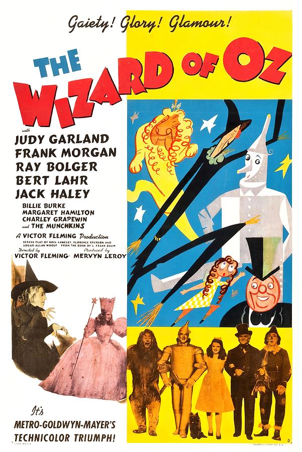 The Wizard of Oz, -d 1939 - art by Al Hirschfeld Mixed Media by Movie World Posters