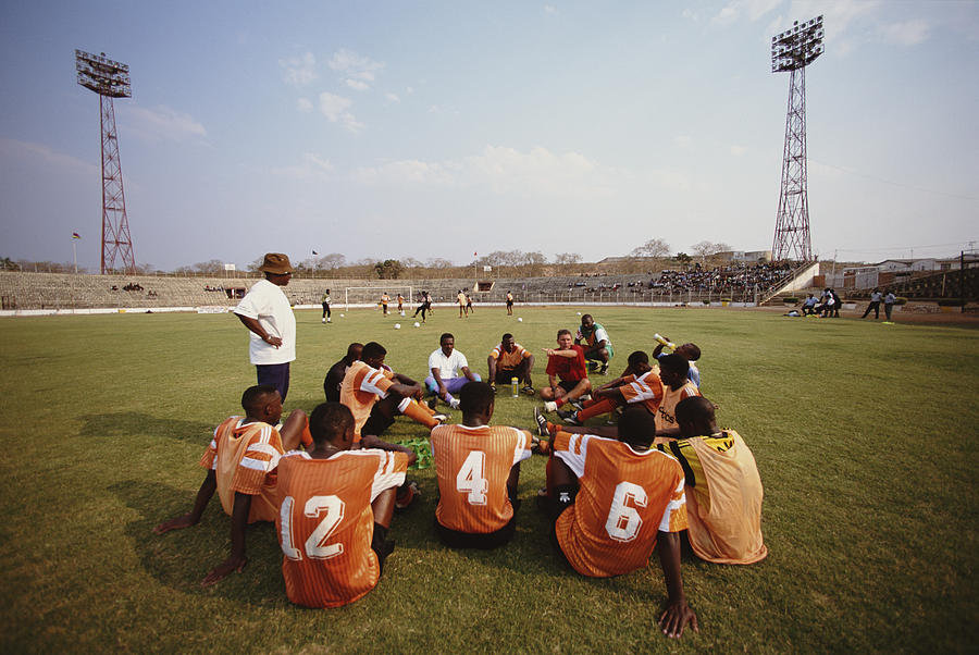The Zambian team #1 Photograph by Simon Bruty