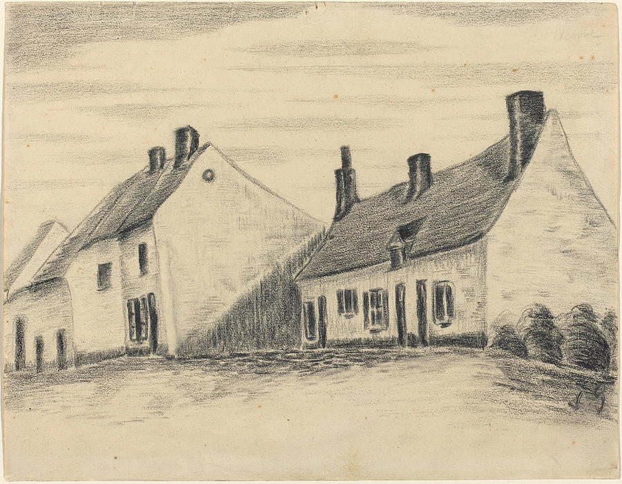 The Zandmennik House #2 Drawing by Vincent van Gogh