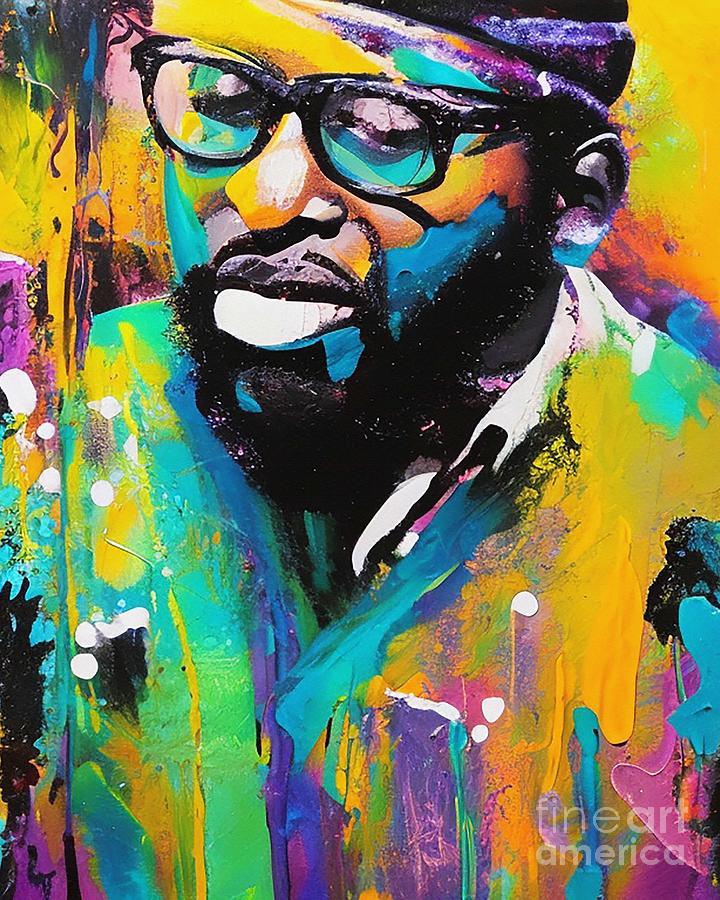 Thelonious Monk Abstract Art Mixed Media by Lisa Von - Fine Art America