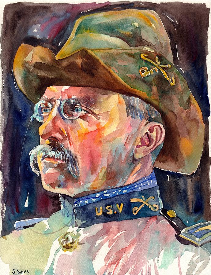 Theodore Roosevelt Painting - Theodore Roosevelt Portrait by Suzann Sines