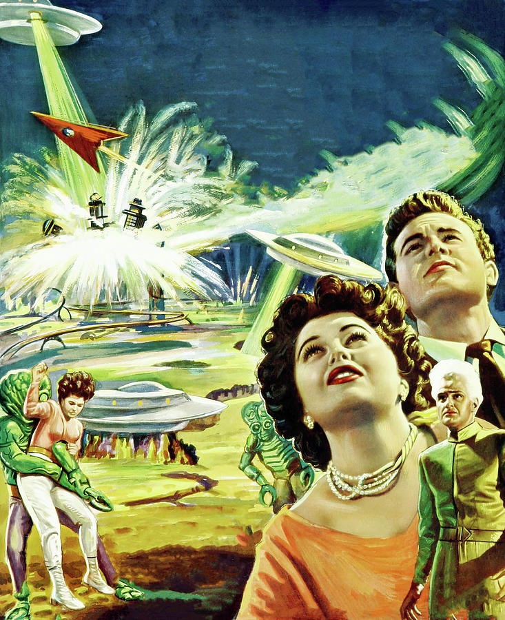 Vintage Painting - This Island Earth, 1955, movie poster painting by Movie World Posters