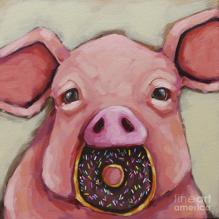 This Little Piggie Painting by Lucia Stewart