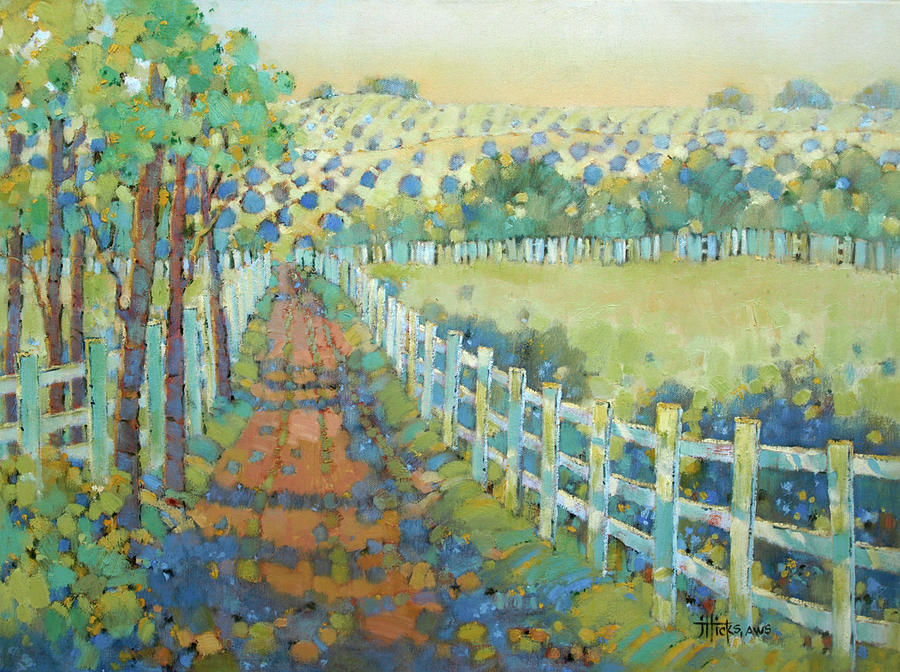 This Way to the Vineyard #1 Painting by Joyce Hicks