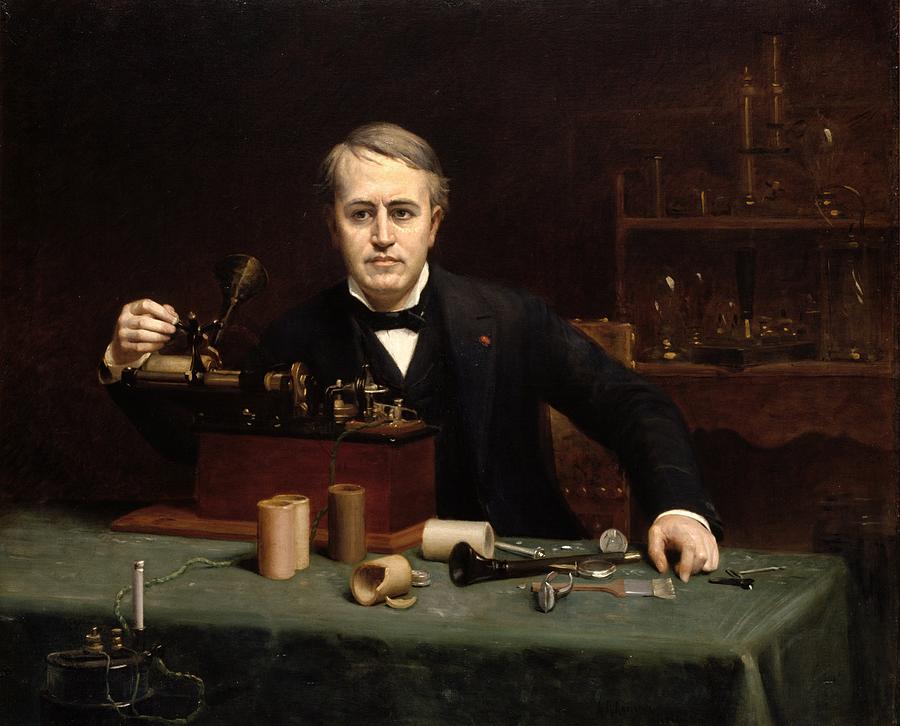 Thomas Alva Edison 1890 #1 Painting by Vincent Monozlay
