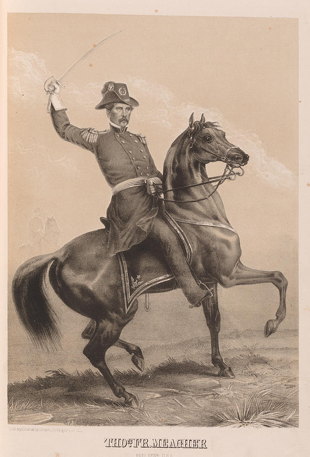 Thomas Francis Meagher #1 Drawing by Ehrgott  Forbriger Lithography Company
