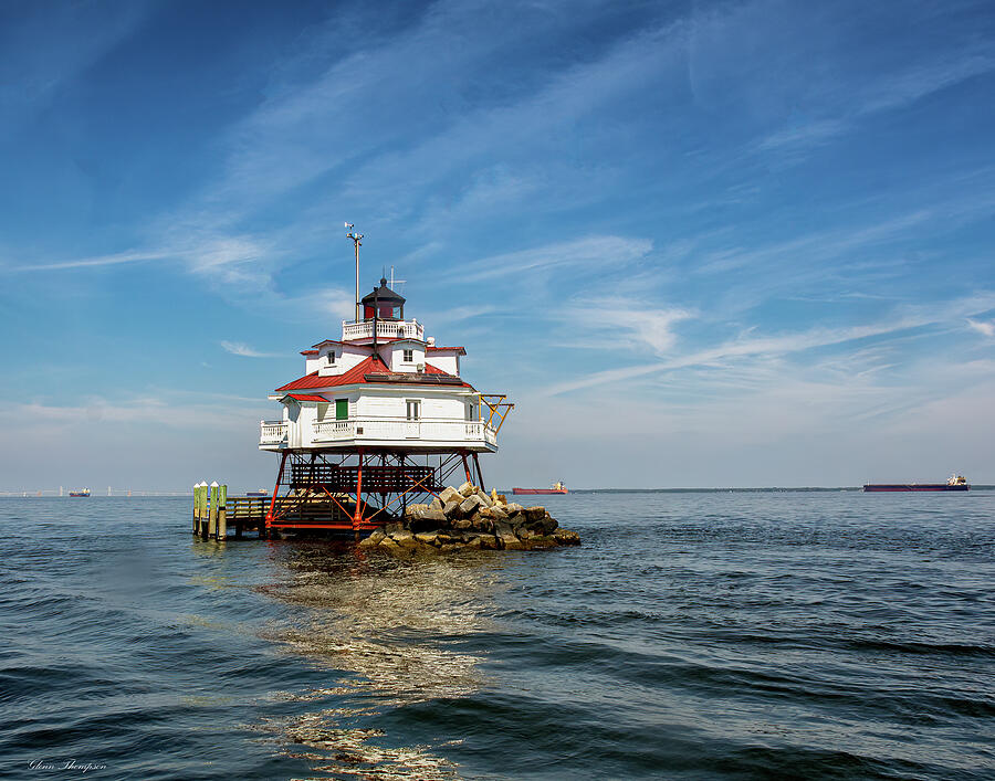 Lighthouse Photograph - Thomas Point Lighthouse  #1 by Glenn Thompson