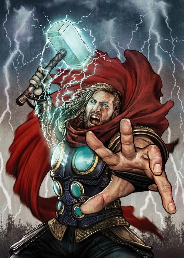 Thor #1 Digital Art By Marvel Posters - Fine Art America