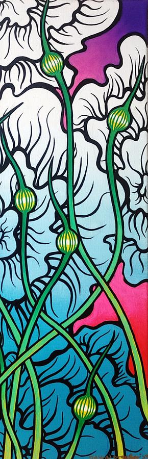 Thought Flowers with Wild Leek #1 Painting by Bryon Stewart