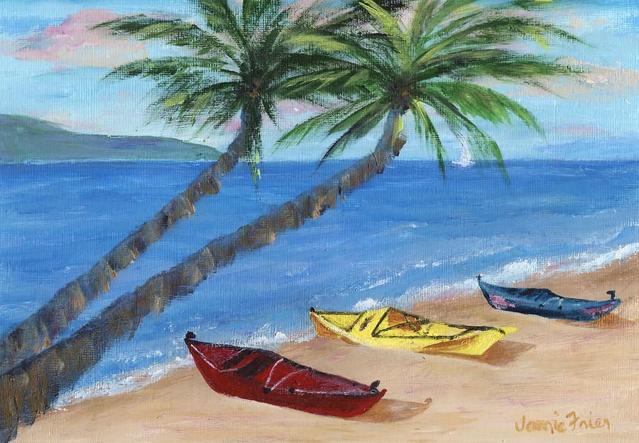 Three Boats #1 Painting by Jamie Frier