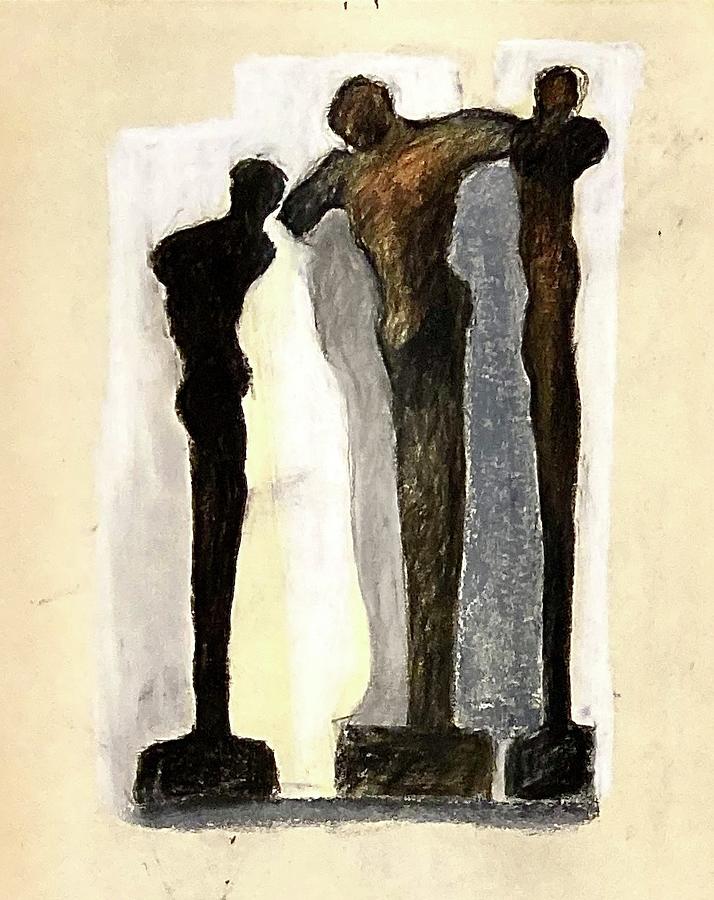 Three figures Drawing by David Euler