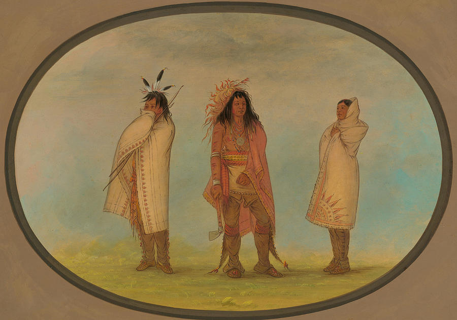 Three Iroquois Indians Painting by George Catlin - Fine Art America