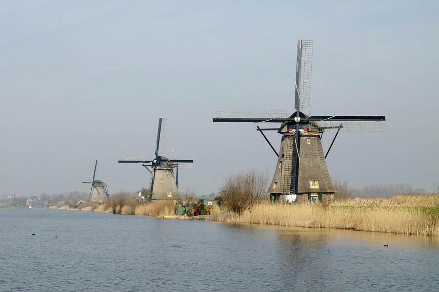 Three Windmills #1 Photograph by Jan Luit