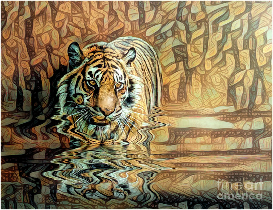 Tiger Reflections 2 Digital Art