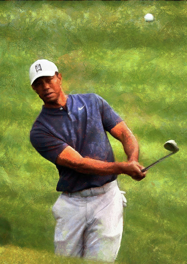 Tiger Woods Digital Art by Benjamin Feierabend