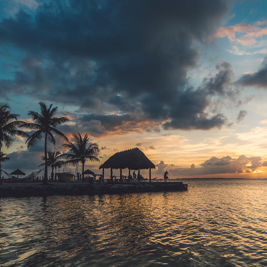 Tiki Bar At Sunset Photograph by Glen Thuncher - Fine Art America