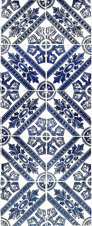 Tiles Mosaic Design Azulejo Portuguese Decorative Art IX Digital Art by Irina Sztukowski