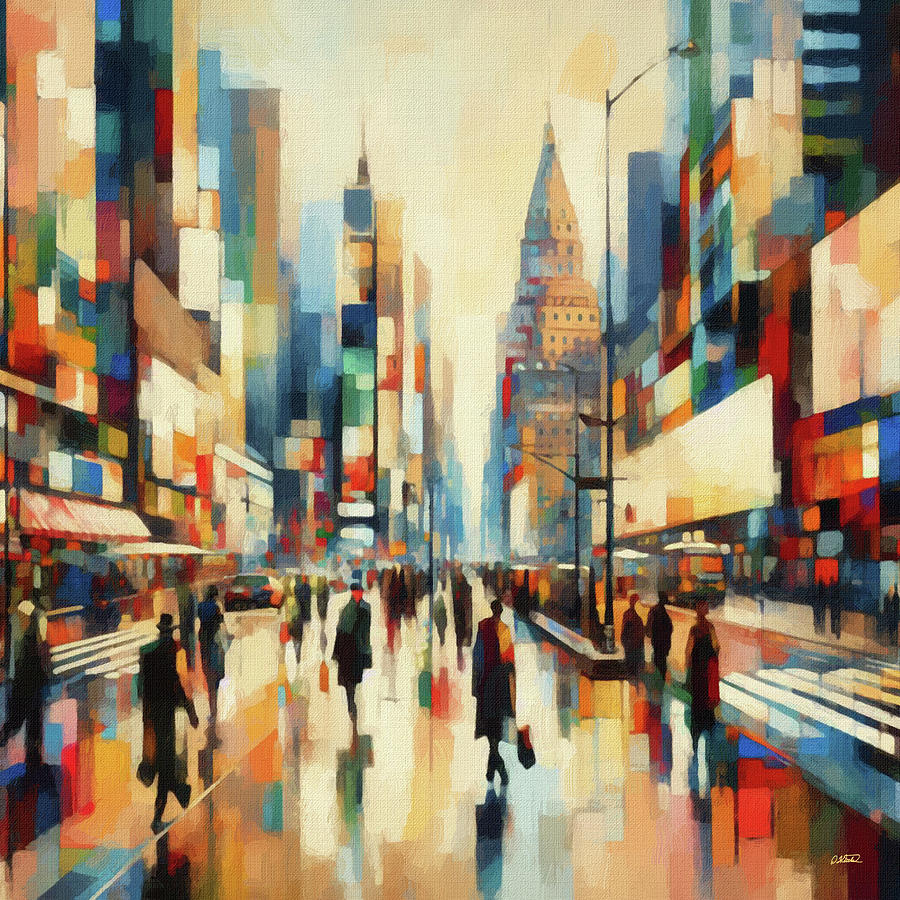 Times Square - DWP1387009 Painting by Dean Wittle - Fine Art America