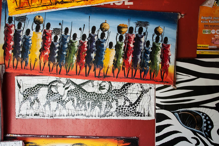 Tinga tinga paintings in Tanzania #1 Photograph by DKart