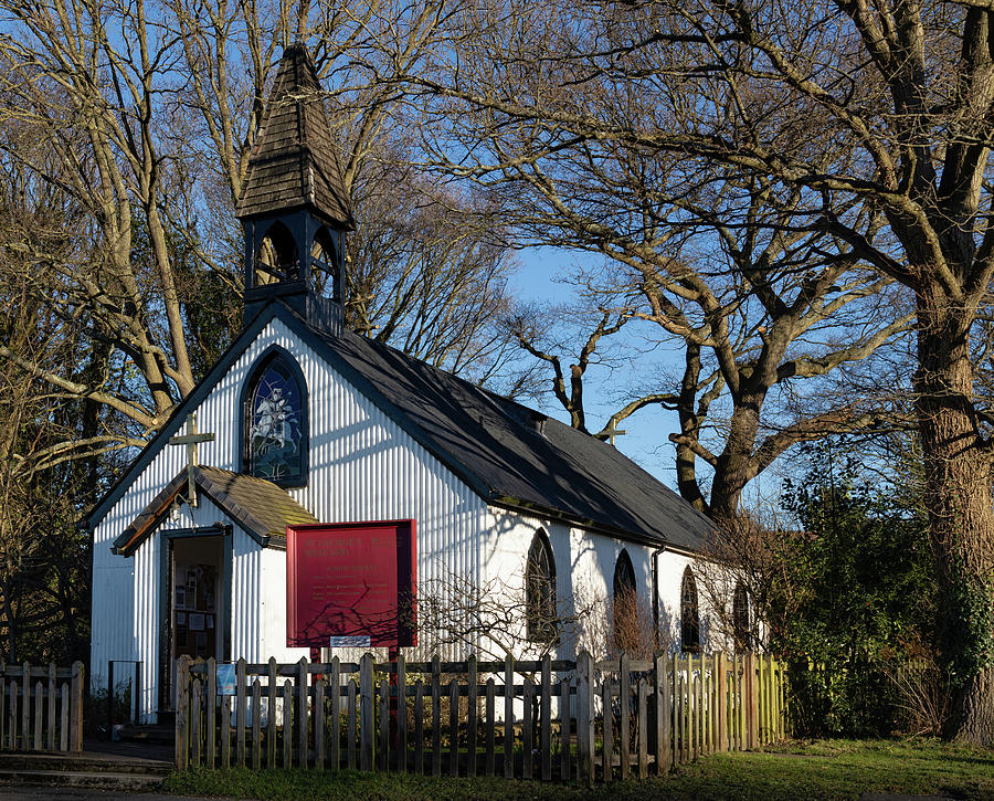 Tiny tin church #1 Photograph by Shirley Mitchell