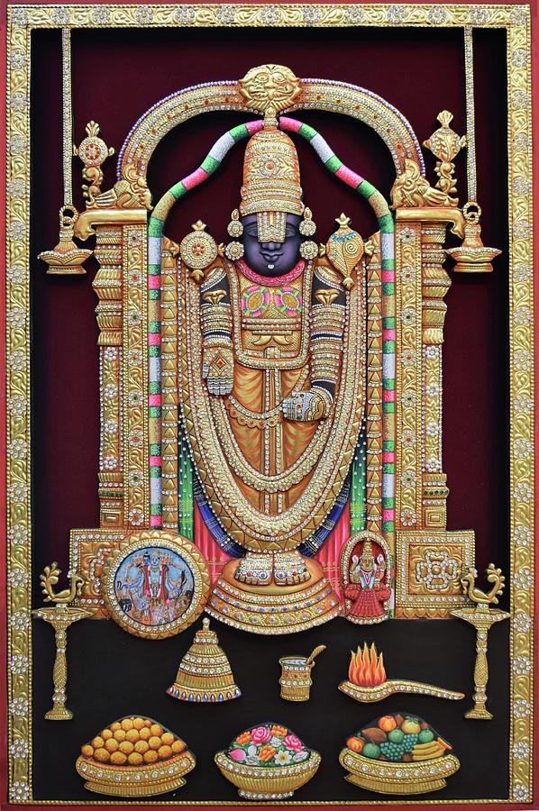 Tirupati balaji Swami #1 Painting by Cloudfoster - Fine Art America