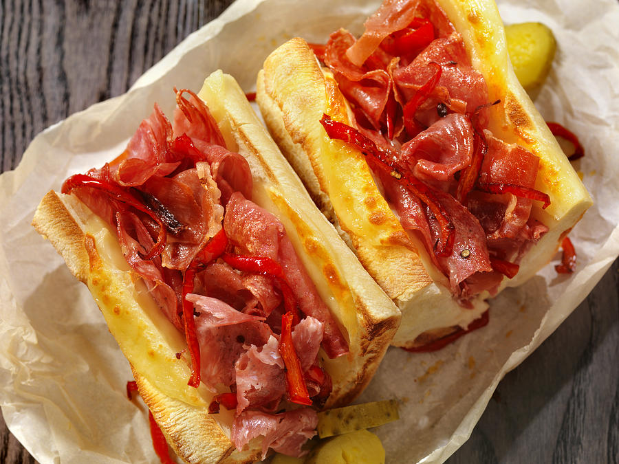 Toasted Italian Sandwich with Roasted Red Peppers #1 Photograph by LauriPatterson
