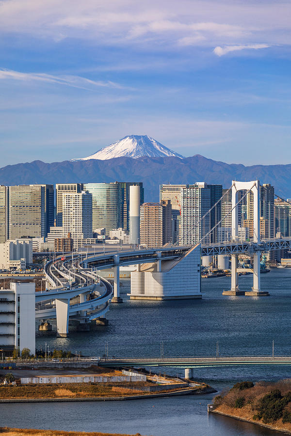 Tokyo Cityscape with Mt. Fuji #1 Photograph by Krzysztof Baranowski