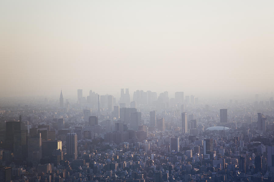 Tokyo skyline at dusk #1 Photograph by Kohei Hara
