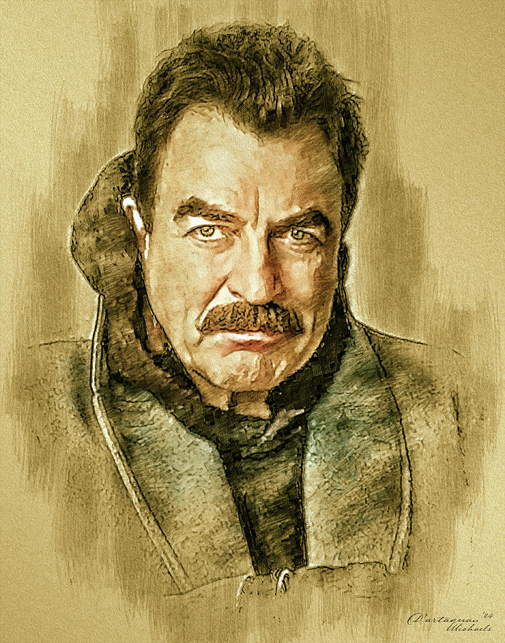 Tom Selleck #1 Digital Art by D'artagnan Michaels - Fine Art America