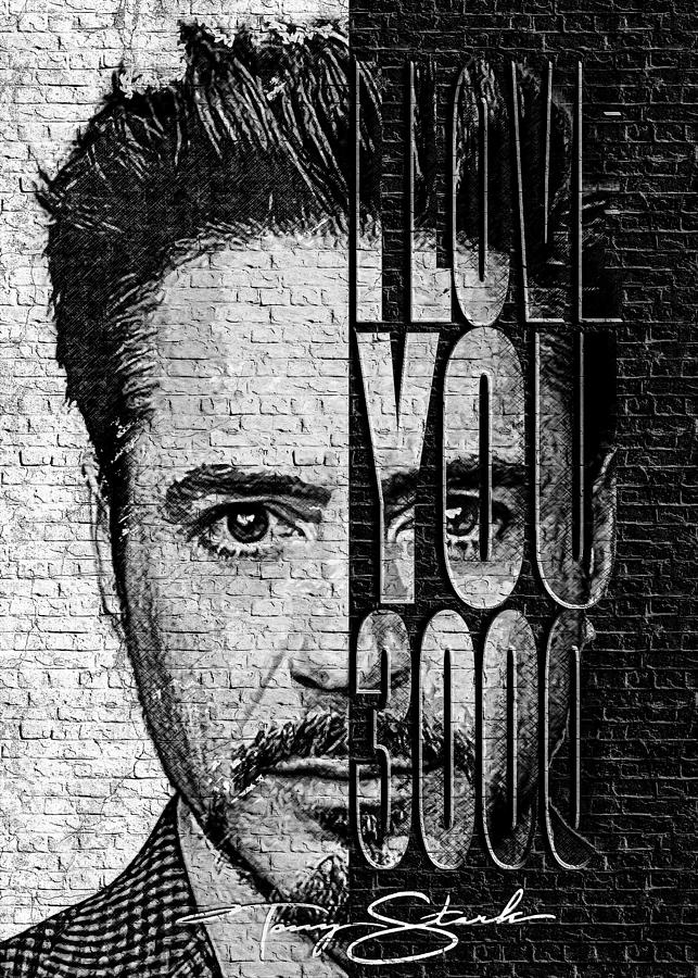 Tony Stark I Love You 3000 Digital Art By Zdenek Moravek