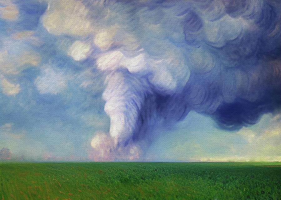 Tornadic Impressions  #1 Painting by Ally White