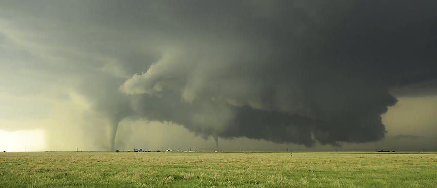 Tornadoes south of Dodge City, Kansas #1 Photograph by Samuel D. Barricklow