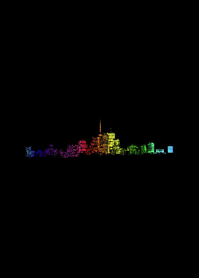 Abstract Digital Art - Toronto Skyline Gradient Repost #1 by Brian Carson