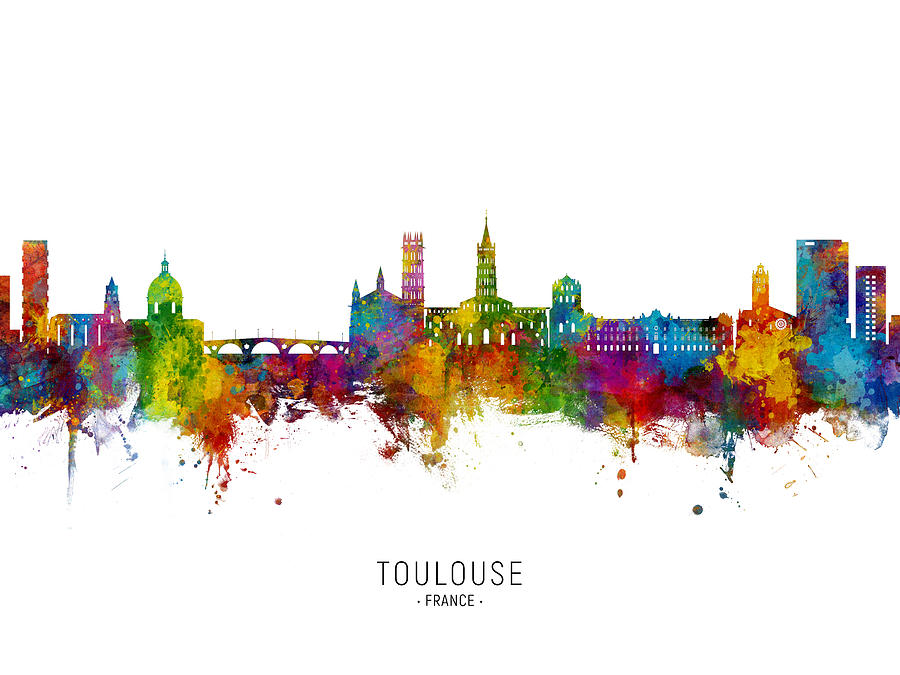 Toulouse France Skyline #1 Digital Art by Michael Tompsett