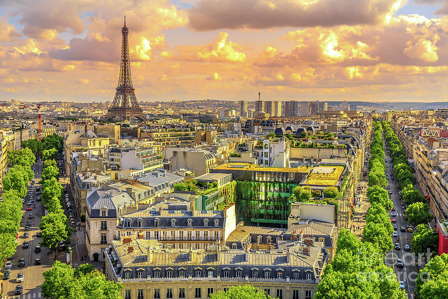Tour Eiffel from Arc de Triomphe #1 Photograph by Benny Marty