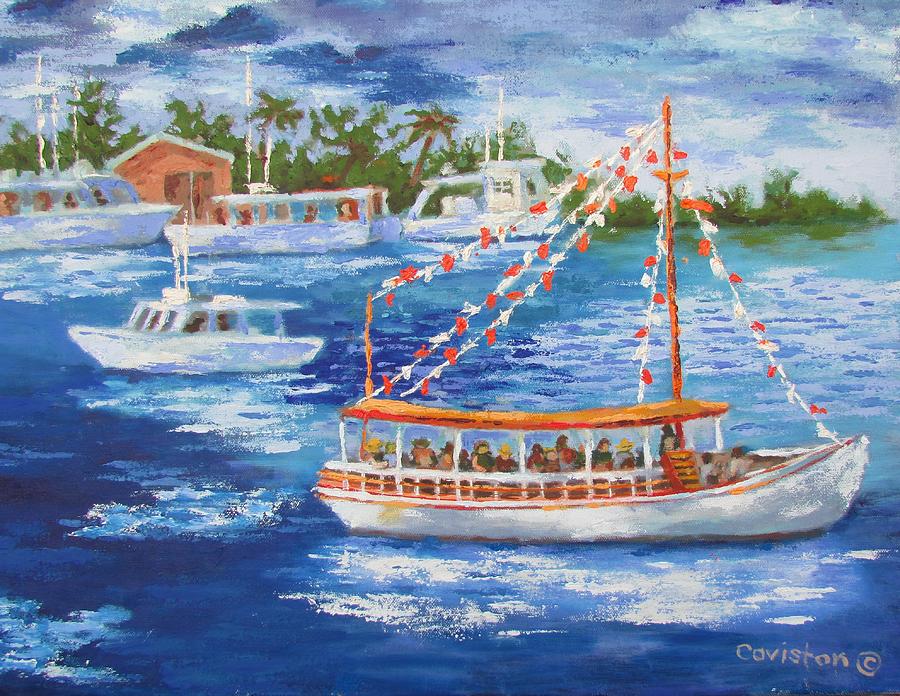 Tourist Boat #1 Painting by Tony Caviston