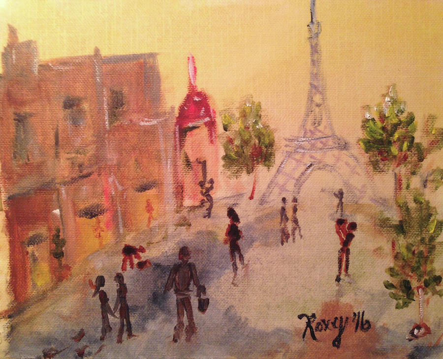 Tourists #1 Painting by Roxy Rich