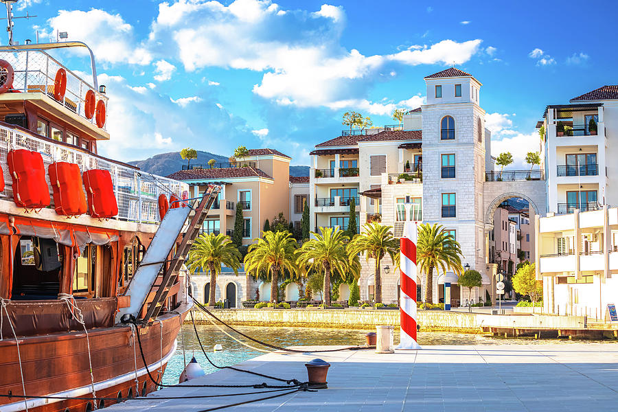 Town of Tivat scenic yachting destination waterfront view Photograph by Brch Photography Fine