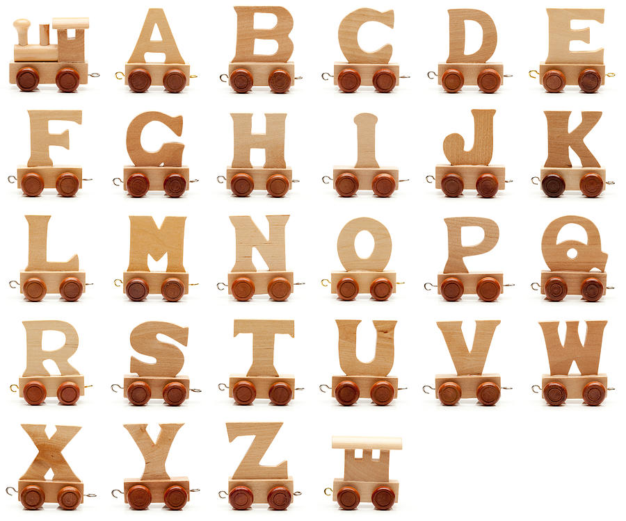 Toy train alphabet #1 Photograph by ThomasVogel