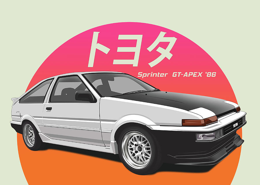 Toyota AE86 Digital Art by Mark Andrew Sabas - Fine Art America