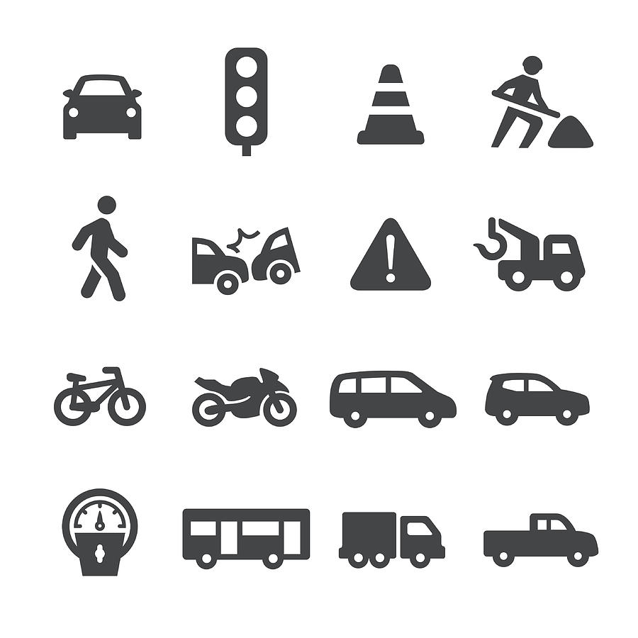 Traffic Icons - Acme Series #1 Drawing by -victor-