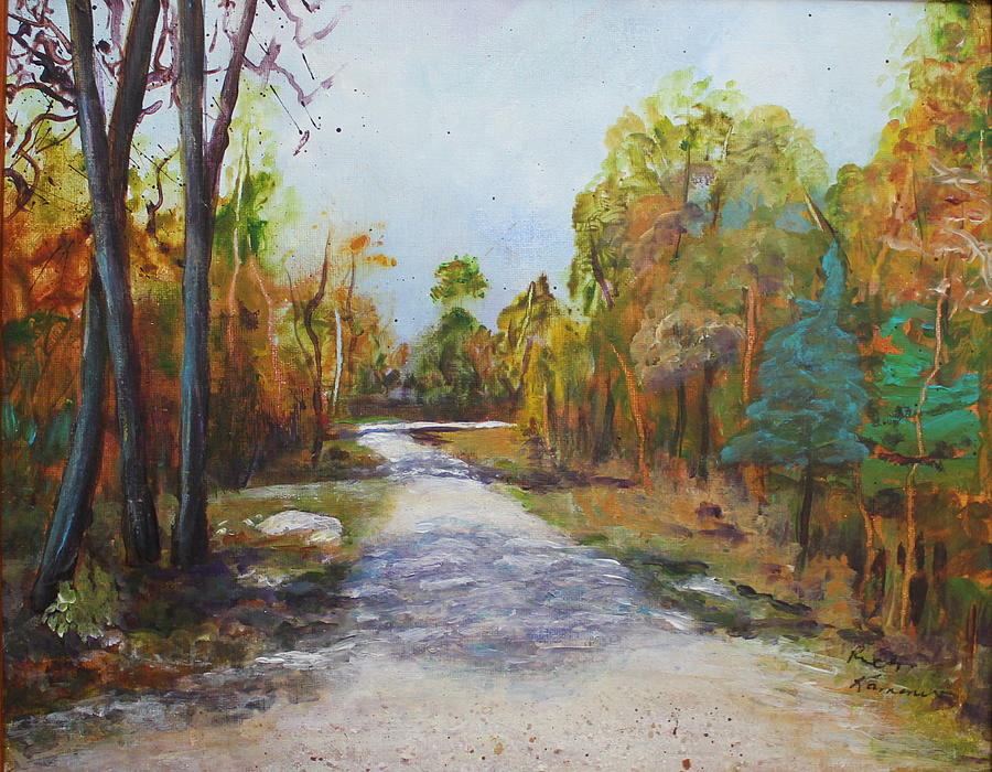 Trail to Sturgeon Falls #1 Painting by Ruth Kamenev